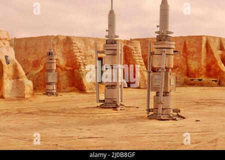 Film di guerra star in Tunisia Foto Stock