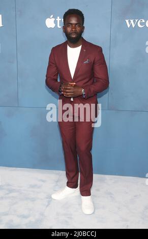 Los Angeles, Stati Uniti. 17th Mar 2022. Jimmy Akingbola alla prima mondiale di Apple TV di WeCrashed all'Academy Museum di Los Angeles, California, il 17 marzo 2022. Credit: Faye Sadou/Media Punch/Alamy Live News Foto Stock
