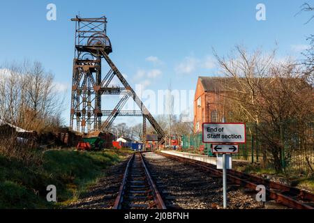 Astley Green Torre tortuosa al Lancashire Mining Museum Foto Stock