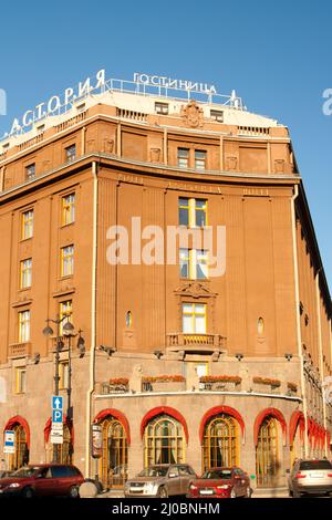 San Pietroburgo, Russia - Octobet 07, 2010: Hotel Astoria su Piazza San Isacco Foto Stock