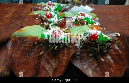 Famoso Masala Paan indiano Foto Stock