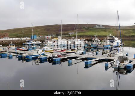 Skeld Marina, West Mainland, Shetland, Scozia Foto Stock