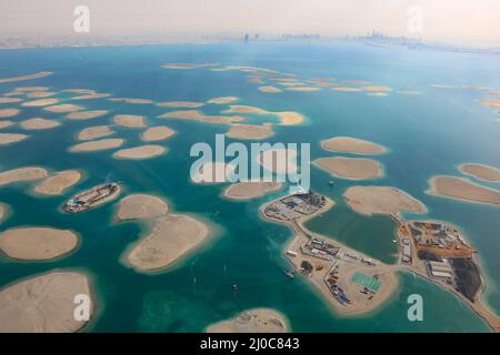 Dubai il mondo isole isole Germania Austria Svizzera Libano panorama aereo foto aerea Foto Stock