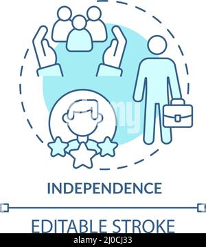 Indipendenza turchese concetto icona Illustrazione Vettoriale