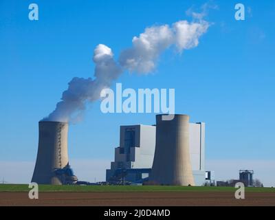 La stazione di lignite RWE Power inquina le emissioni di anidride carbonica Foto Stock