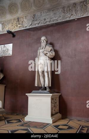 Modello originale in gesso di Johannes Gutenberg di Bertel Thorvaldsen. Gutengberg era un inventore, una stampante, un editore e un orafo tedeschi che hanno introdotto Foto Stock