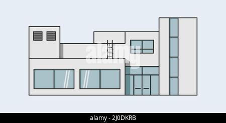 facciata dell'illustrazione vettoriale dell'edificio Illustrazione Vettoriale