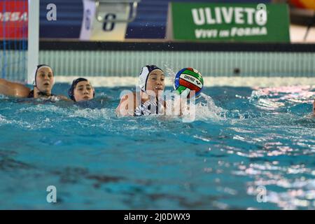 Roma, Italia. 18th Mar 2022. Mariam Marchetti di CSS Verona in occasione della finale sei quarti di finale della Coppa Italia UnipolSai Cup 2022 tra CSS Verona e Bogliasco 1951 al Polo Acquatico Ostia, 18 marzo 2022 a Roma. Credit: ZUMA Press, Inc./Alamy Live News Foto Stock