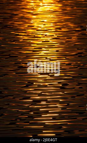 Golden luce solare riflessa Abstract Foto Stock