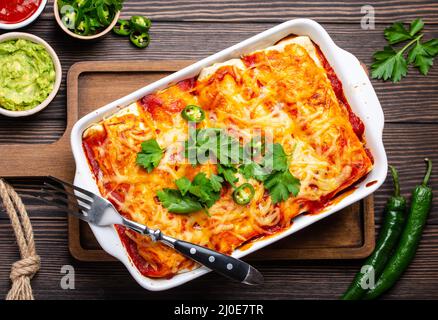 Tradizionale messicano enchiladas Foto Stock