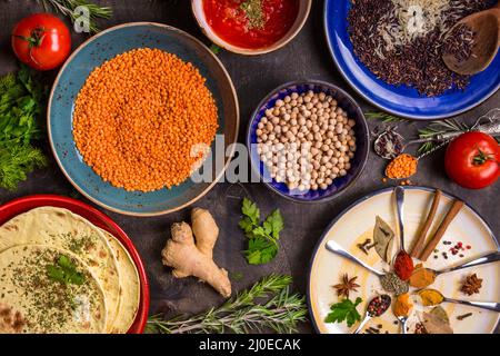 Ingredienti per indiano o cucina orientale Foto Stock