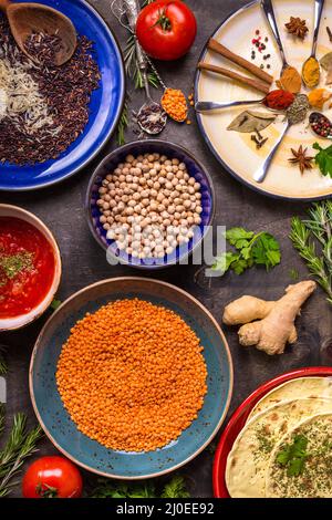 Ingredienti per indiano o cucina orientale Foto Stock