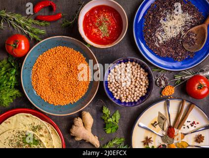 Ingredienti per indiano o cucina orientale Foto Stock