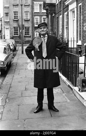 Tom Iremanger, candidato parlamentare del Partito democratico indipendente conservatore per le elezioni politiche di Ilford Nord. 1st marzo 1978. Foto Stock