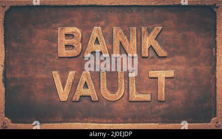 Firma vintage Bank Vault Foto Stock