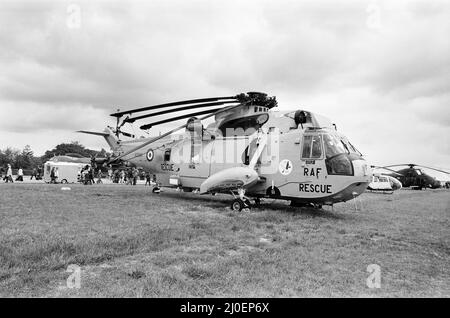 RAF Greenham Common, Air Show, Berkshire, giugno 1980. Royal Air Force, Westland Sea King HAR3, XZ588. Foto Stock