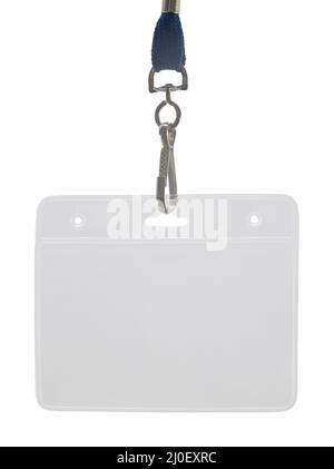 Cordino e porta-ID in plastica Foto Stock