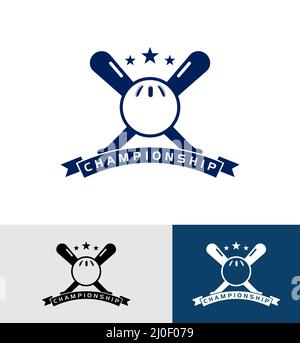 Un set di illustrazioni vettoriali di Wuffle Ball Championship Logo Vector Illustrazione Vettoriale
