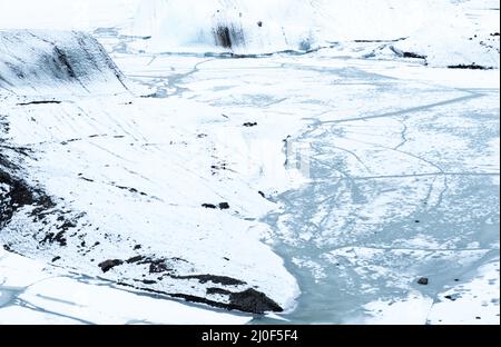 Sfondo astratto panorama inverno paesaggio. Islanda Foto Stock