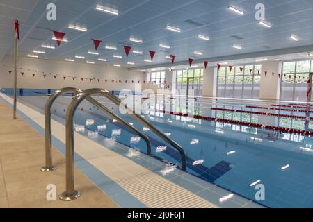Piscina coperta Foto Stock