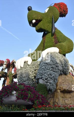 Personaggi Disney al Dubai Miracle Garden negli Emirati Arabi Uniti Foto Stock