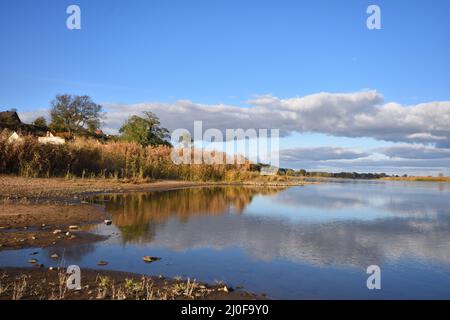 Il fiume Oder vicino lebus Foto Stock