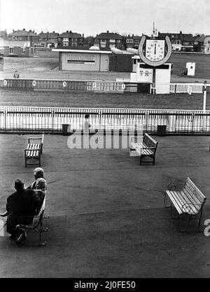 Redcar Racecourse è una struttura di corse di cavalli purosangue situata a Redcar, nel North Yorkshire. 20th maggio 1980. Foto Stock