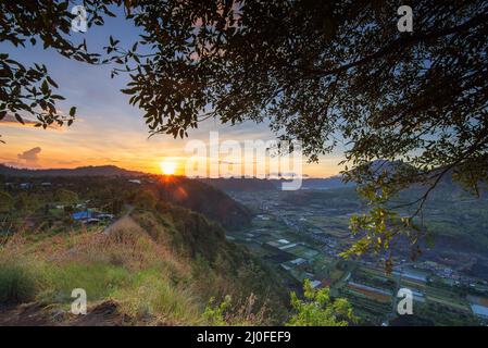 Splendida vista sulla valle del pinggan Foto Stock