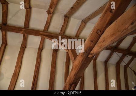 casa crooked, negozio di tè, lavenham, suffolk, inghilterra Foto Stock