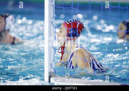 Roma, Italia. 18th Mar 2022. Carlotta Malara (Bogliasco 1951) durante il CSS Verona vs Bogliasco 1951, partita di waterpolo Italiana Donna Coppa Italia a Roma, Italia, Marzo 18 2022 Credit: Independent Photo Agency/Alamy Live News Foto Stock