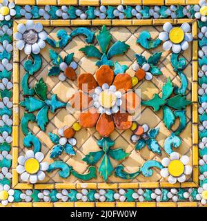 Frammento di mosaico ornamentale Foto Stock