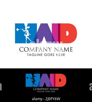 Un set di illustrazioni vettoriali del cartello con il logo della casa galleggiante Illustrazione Vettoriale