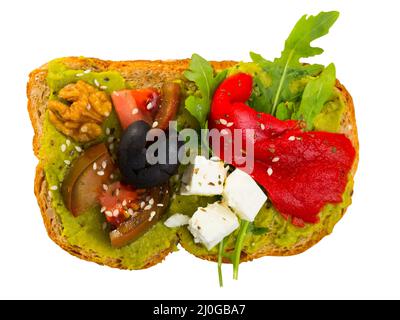 Sandwich con guacamole Foto Stock