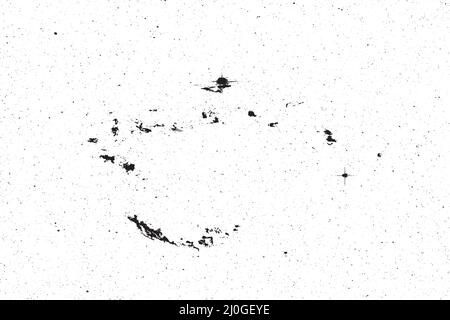 Modello di grana per vettoriali urbani in bianco e nero. Sfondo di distress overlay polvere scuro Messy. Facile da creare astratto punteggiato, graffiato, vintage Illustrazione Vettoriale