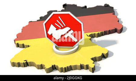 Freno di emergenza federale (Bundesnot-Bremse) in Germania Foto Stock