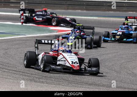 Sakhir, Bahrein. 19th Mar 2022. 16 PIZZI Francesco (ita), Charouz Racing System, in azione nel corso del round 1st del Campionato FIA Formula 3 2022 dal 18 al 20 marzo 2022 sul circuito Internazionale del Bahrain, a Sakhir, Bahrain - Foto Florent Gooden / DPPI Credit: DPPI Media/Alamy Live News Foto Stock