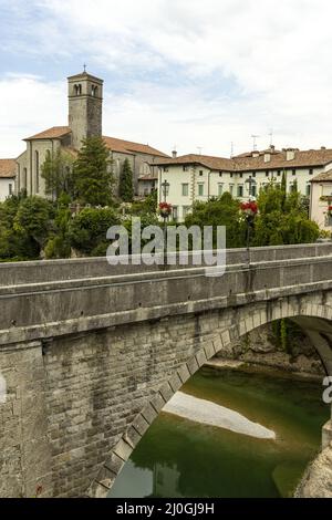 Ponte del Diavolo a Cividale Italia Foto Stock