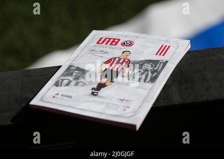 Sheffield, Regno Unito. 19th Mar 2022. Programma todays Match Day a Sheffield, Regno Unito, il 3/19/2022. (Foto di ben Early/News Images/Sipa USA) Credit: Sipa USA/Alamy Live News Foto Stock