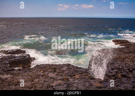 Little Blohole a Kiama, NSW, Australia Foto Stock