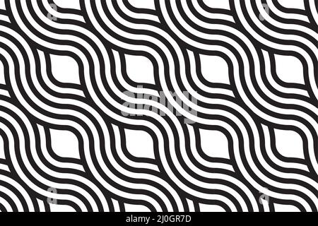 pelle zebra senza cuciture con sfondo bianco e nero Illustrazione Vettoriale