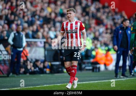 Ben Osborn #23 di Sheffield United durante il gioco Foto Stock