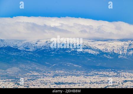 Panorama Aerial View, Atene, Grecia Foto Stock