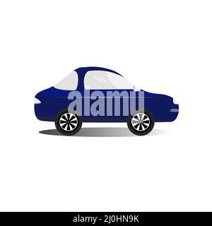 Sport auto elettrica colore blu icona clipart cartoon elemento oggetto simbolo vettore illustrazione Illustrazione Vettoriale