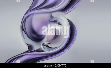 Astratto 3D forma cromata Foto Stock