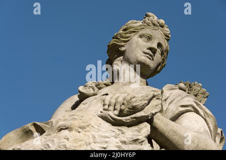 Artemis dea della caccia, statua barocca Foto Stock