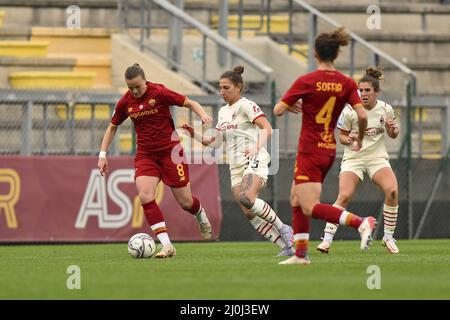 MILICA Mijatovic di AS Roma durante la 17th giornata del Campionato Serie A tra A.S. Roma Donne e A.C. Milano allo stadio tre Fontane il 19th marzo 2022 a Roma. Credit: Live Media Publishing Group/Alamy Live News Foto Stock