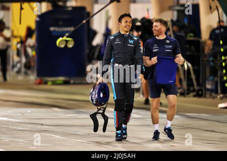 Alexander Albon (THA) Williams Racing. Gran Premio del Bahrain, sabato 19th marzo 2022. Sakhir, Bahrein. Foto Stock
