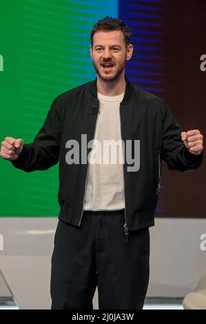 Milano, Italia. 19th Mar 2022. Milano, trasmissione televisiva - TV TALK - Credit: Independent Photo Agency/Alamy Live News Foto Stock