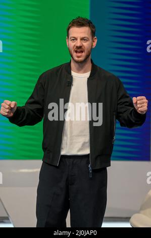 Milano, Italia. 19th Mar 2022. Milano, trasmissione televisiva - TV TALK - Credit: Independent Photo Agency/Alamy Live News Foto Stock