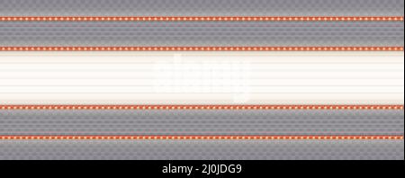 Retro Lightbox bordo senza cuciture con lampadine gialle. Illustrazione Vettoriale